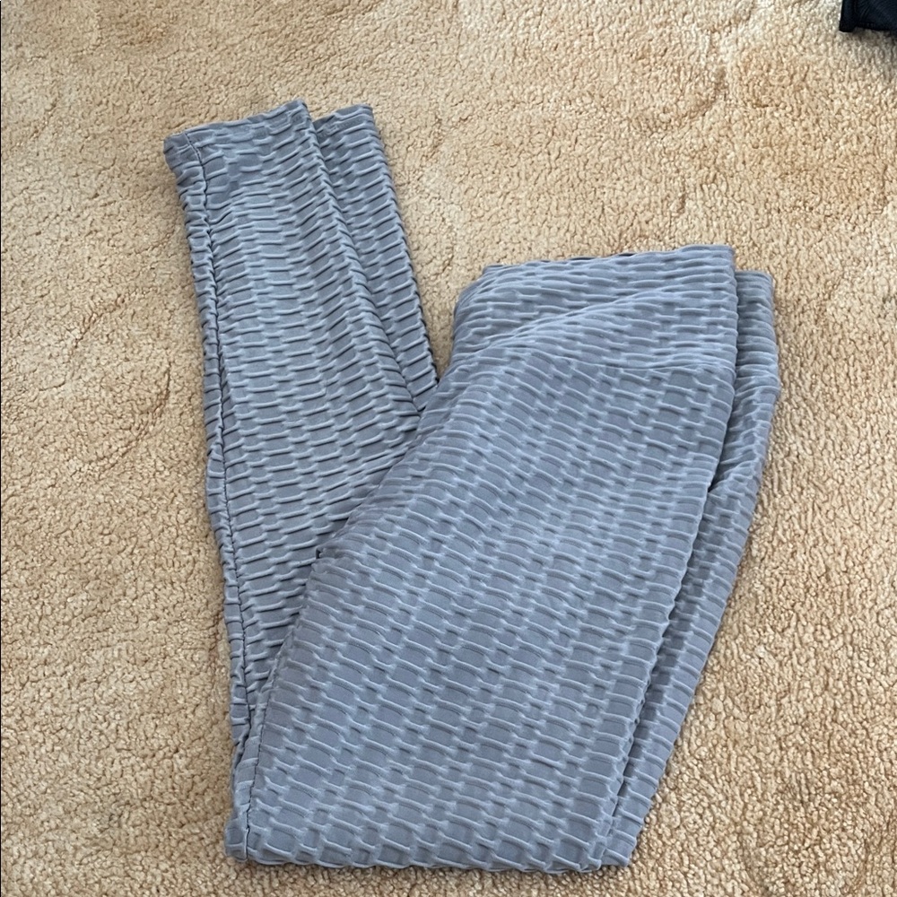 Gray Textured Leggings viral leggings